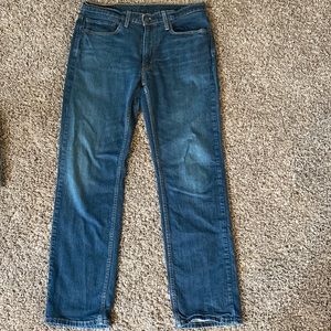 Sz 34x32 Levi’s Straight Leg Dar Wash Zip Front Denim Jeans